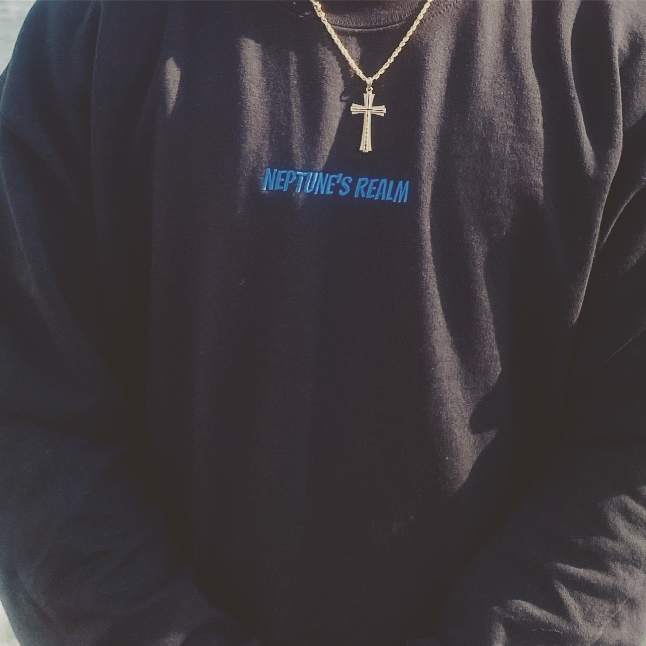 Neptune's Realm Embroidered crew neck